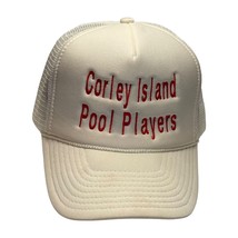Nissin White Embroidered Corley Island Pool Players Classic Snapback Trucker Hat - £18.94 GBP