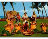 Pounding Poi at Waikiki Hula Show Honolulu Hawaii HI Chrome Postcard L18 - £3.10 GBP