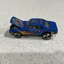 1982 Mattel Hot Wheels 1967 Chevy Camaro Blue w/Flames-Hood Opens - £7.66 GBP