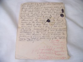 1892 PRO PROHIBITION ANTI LIQUOR LAWS LETTER OF SUPPORT RALLY CARLTON NY - £7.83 GBP