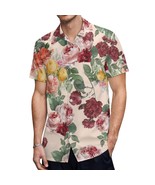 Mondxflaur Classic Flowers Button Down Shirts for Men Short Sleeve Pocke... - $35.65 CAD