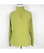 Lands End Womens Olive Green Half Zip Fleece Pullover Jacket Size S - $176.40 MXN