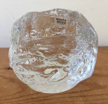 Kosta Boda Sweden Swedish Clear Crystal Snowball Tea Light Votive Candle Holder - £39.30 GBP