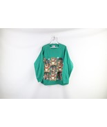 Vintage 90s Streetwear Womens Medium Faded Christmas Bear Sweatshirt Gre... - $745.43 MXN