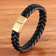 Classic Style New year Gift 6 Options Stainless Steel Leather Men&#39;s Bracelet Mul - £12.58 GBP