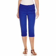 Women&#39;s St. John&#39;s Bay Secretly Slender Capri Pants Size 6 Vevre Violet New - $23.21