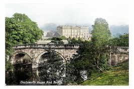 ptc1816 - Derbys&#39; - Early view across The Bridge to Chatsworth House - print 6x4 - £2.19 GBP