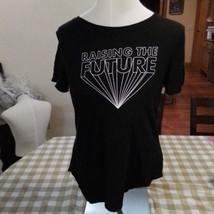 Old Navy &quot;Raising the Future&quot; Medium Black Tee, Graphic Shirt, Mom Life Shirt - £5.45 GBP