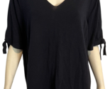 Talbots Women&#39;s Cotton Blend Sweater Short Sleeve Black 3X - $25.64