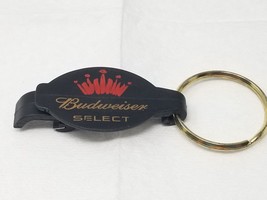 Budweiser Select Keychain Oval Red Letter Bottle Opener Plastic 1990s Vintage - £8.92 GBP