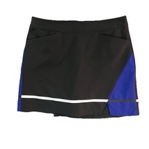 Slazenger Sz 8 Golf Tennis Skirt Skort Soho Colorblock Black Blue White EUC - $13.30