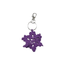 Crocheted Snowflake Keychain (Purple) - $16.00