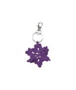 Crocheted Snowflake Keychain (Purple) - $16.00