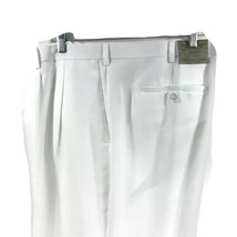 Pacelli Men&#39;s Dress Pants White Lined to the Knee Pleated Polyester Size... - £38.32 GBP+