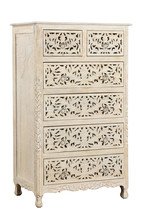 35" White Solid Wood Six Drawer Chest - $35,869.14 MXN