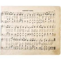 1881 Harvest Song Victorian Sheet Music Ohio State Grange Agriculture DWLL1 - $19.99