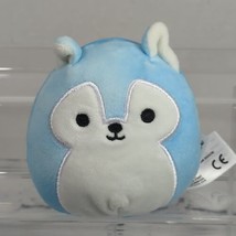 Squishmallow 4” Mystery Capsule Light Blue Husky Wolf Rare Canadian Excl... - $24.74