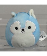 Squishmallow 4” Mystery Capsule Light Blue Husky Wolf Rare Canadian Excl... - £18.59 GBP