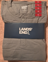 Land&#39;s End Men&#39;s Lounge Set Size XL Grey Heather/Wine Country Plaid New With Tag - £17.09 GBP