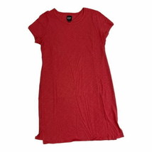 Gap Women&#39;s Knee Length Relaxed Fit Lightweight T-Shirt Dress (Claret Red, XS) - £15.17 GBP