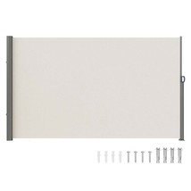 Beige Retractable 71&#39;&#39;*118&#39;&#39; Awning-Rugged Full Aluminum Rust-Proof; Pat... - $148.72