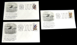 State Birds &amp; Flowers Artcraft Cachet FDC Plains States 1982 Cancels MN ... - €3,83 EUR