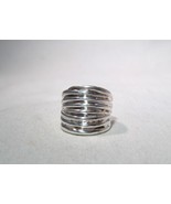 Milor Italy 950 Silver Modernist Ring Size 8 K1402 - £36.49 GBP