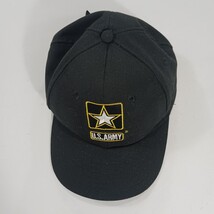 US Army Men's Back Strap Black Baseball Cap Hat One Size Fits All Made In USA image 4