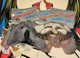 Vintage 1987 Imagineering Inc. Old Man Hobo Cigar Face Mask Rubber Cat Dog Demon - £64.71 GBP