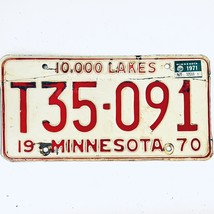 1971 United States Minnesota Lakes Truck License Plate T35-091 - $242.56 MXN