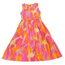 Lilly Pulitzer Bella Giraffe Vintage White Label 6X Pink Orange Dress - $33.60