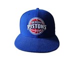 Detroit Pistons New Era 9fifty  NBA Snapback Cap 3D Logo Royal Blue Hat - $13.30