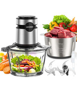 AAH- Food Processor, 500W Electric Meat Grinder Food Chopper with Two 8 ... - $1,006.40 MXN