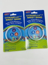 Citronella Waterproof Deet Free Wrist Band Up To 200 Hours Bundle Set Of 2 Pic - £4.49 GBP