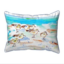 Betsy Drake Seven Sanderlings Large Corded Indoor Outdoor Pillow 16x20 - $47.03