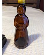 Vintage Amber Mrs. Butterworth Female Shaped Syrup Bottle Yellow Metal C... - $271.23 MXN