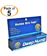 LOT of 5 Tubes x 10g DEEP NUMB Skin Numbing Cream Tattoo Piercings Waxin... - $39.99