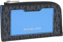 Michael Kors Cooper L-Zip Wallet Logo Admiral Blue 36U1LCOE6B NWT $98 Re... - £23.18 GBP