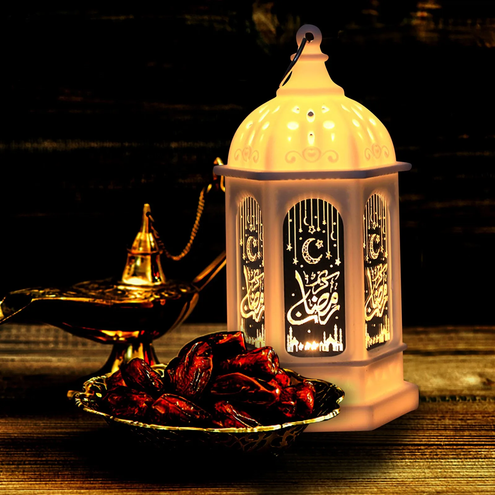 Ramadan Little Lantern Lamp Art Retro Eid al-Fitr Festival LED Electronic Night - £11.77 GBP+