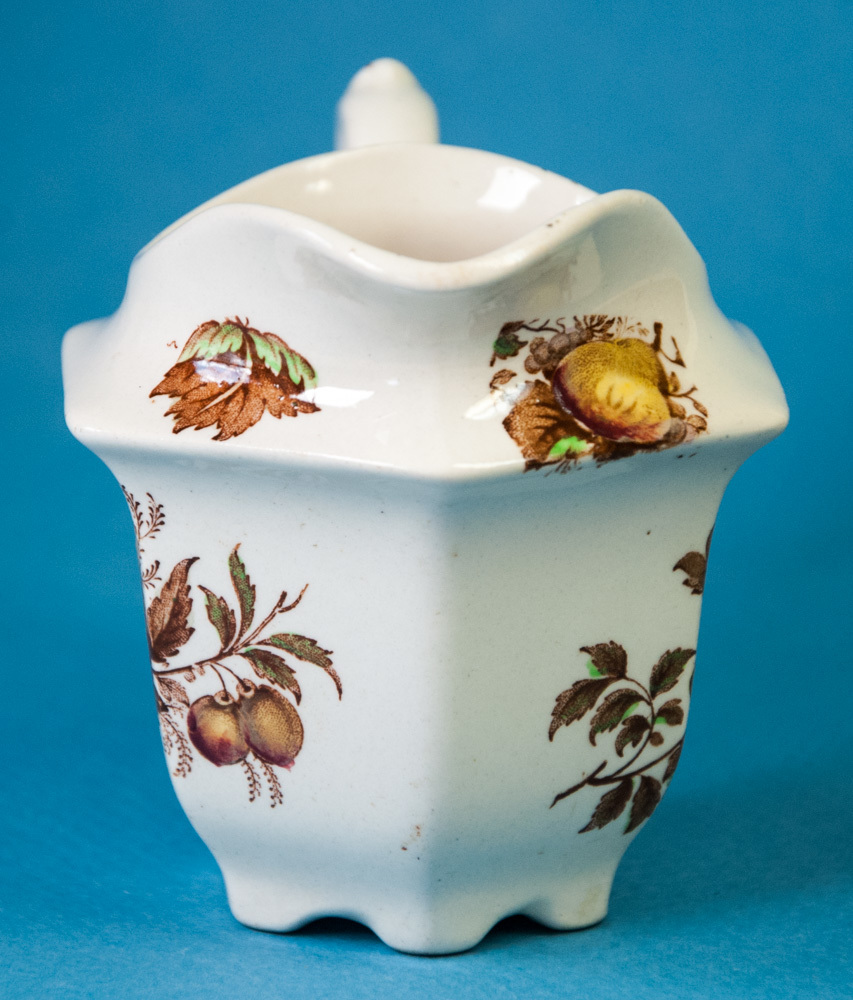 Sadler 6-oz Hexagonal Creamer Harvest Fruit Strawberry England Item image 2