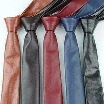 Stylish Men&#39;s Genuine Lambskin Leather Tie Handmade High Quality Formal ... - £28.63 GBP