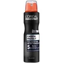 L&#39;oreal Men Expert Antiperspirant Spray Carbon Protect 150ml Free Shipping - £7.73 GBP