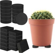 Invisible Pot Ft. Solid Black Pots Risers Round Sq.Are Plant Riser Eva, 48 Pack. - £28.40 GBP