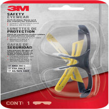3M Anti-Fog Classic/Sleek Safety Glasses Clear Lens Black/Yellow Frame - $20.95