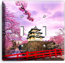 Hirosaki Castle Sacura Bloom Japan Double Light Switch Wall Plates Room Hd Decor - £8.74 GBP