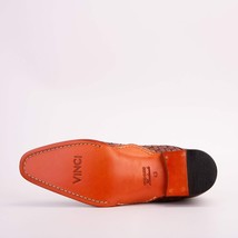 The Rolls Boot Woven Tan Leather Double Monk Strap Handmade Men Shoe image 13