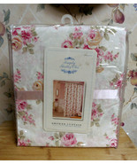 Simply Shabby Chic Blush Beauty Shower Curtain Pink Roses Rachel Ashwell - £120.11 GBP