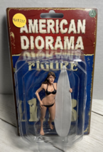 Surfer Casey Figure With Surfboard AMERICAN DIORAMA 1/18  77439 New - $18.80