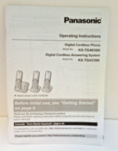 Panasonic Digital Cordless Phone Answering System Manual KX-TG403SK / KX-TG433SK - £7.42 GBP