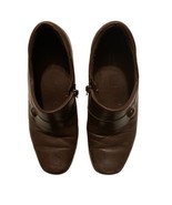 Clarks Ankle Booties Women&#39;s 9M Bendables Brown Leather Zip Up Block Hee... - $16.78